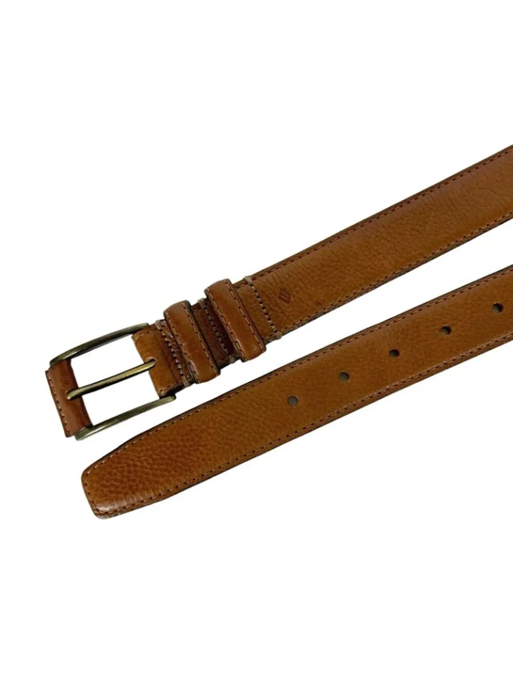 Joseph Abboud Mens Dress Belt Size 40 Tan Pebbled Leather Handcrafted in Italy